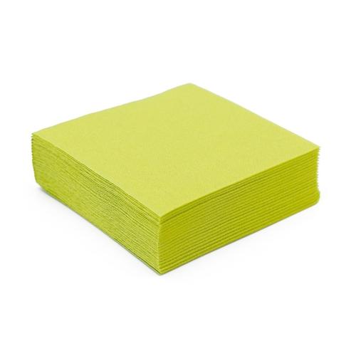 Serviette cocktail papier micro gaufrée vert kiwi (25 Serviette cocktail papier
