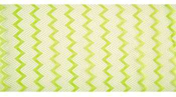 CHEMIN DE TABLE TISSU ZIGZAG VERT 30CM X CHEMIN DE TABLE TISSU ZIGZAG