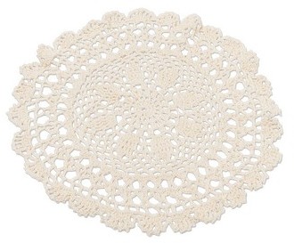 NAPPERON CROCHET IVOIRE 30 CM