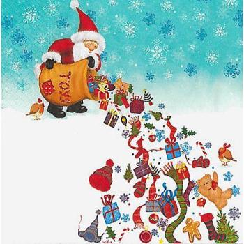 Serviettes en papier cadeaux de Noël 33 x 33 cm 20 Serviettes en papier cadeaux