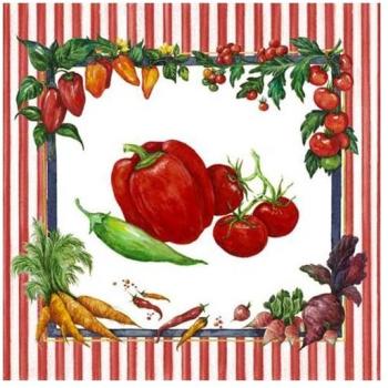 Serviettes Papier Poivrons