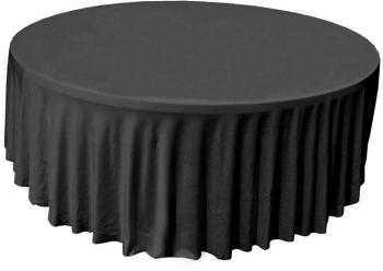 Nappe pour table ronde 180cm élastique noire - Mob