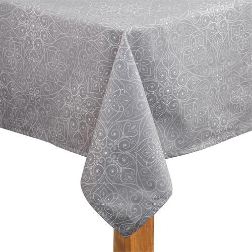 Nappe en coton enduit gris 155x250cm Gris
