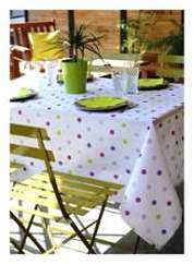 Nappe Enduite imprimée petit pois