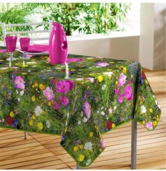 Nappe Rectangulaire en PVC Photoprint Champ Fleuri