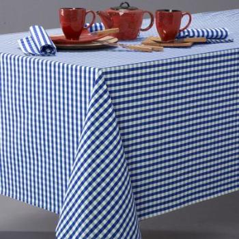 Nappe vichy en pur coton tissé-teint, GARDEN PARTY