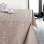 Nappe enduite Sel Poivre ficelle 150x250 Nappe enduite Sel Poivre ficelle