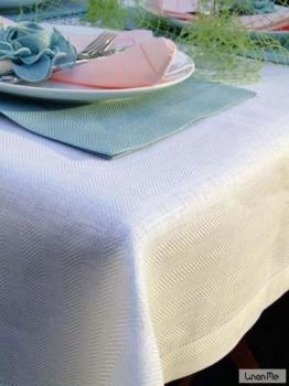 Nappe 100% lin Emilia Blanc