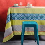 Nappe 100% coton enduit antitache rayure patchwork