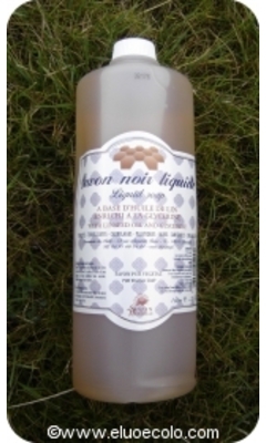 Savon noir liquide à base dhuile de lin enrichi à