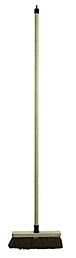 Balai dextérieur brosse coco avec manche en bois