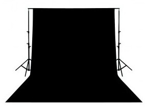 Toile de fond noire 3x3 m