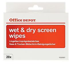 Chiffons duo pour écrans Office Depot Wet Dry Chiffons duo pour écrans Office