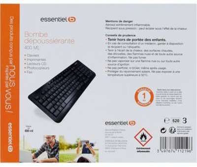 Bombe dépoussièrante Essentielb dépoussièrante - 400ml Bombe dépoussièrante Essentielb