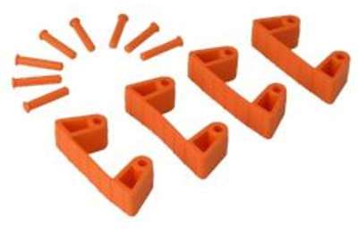 1019 - Clips caoutchouc (par 4) pour supports 1017 1019 - Clips caoutchouc (par