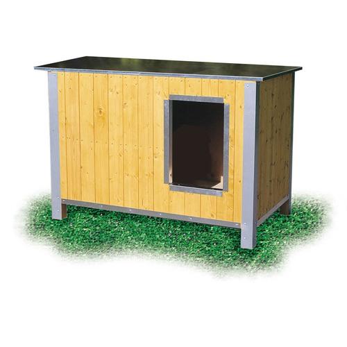 Niche Confort bois isolée, toit plat mini