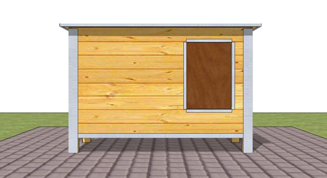 Niche Confort bois isolée, toit plat medium
