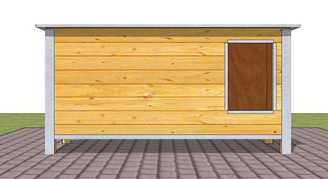 Niche Confort bois isolée, toit plat medium avec