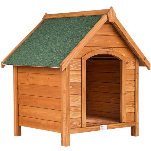 Niche pour Chien Bois Abri avec 1 Toit 72 cm x 65