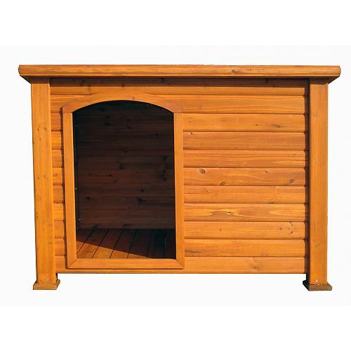 Niche à chien en bois toit plat HABRITA