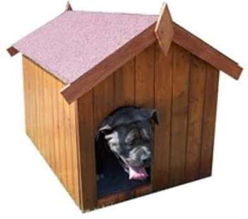 Niche chien bi-pente pour chiens moyens