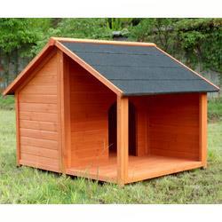 Niche pour chien avec terrasse Belle 130 cm