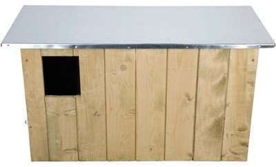 Nichoir Chouette en pin et zinc