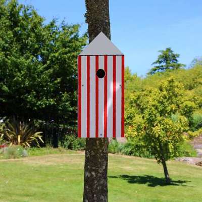 Nichoir Cabane de plage rouge (Entrée du Nichoir:Ø