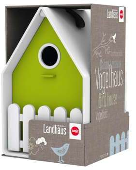 EMSA - Nichoir Landhaus pour Oiseaux - Blanc et Vert EMSA - Nichoir Landhaus pour