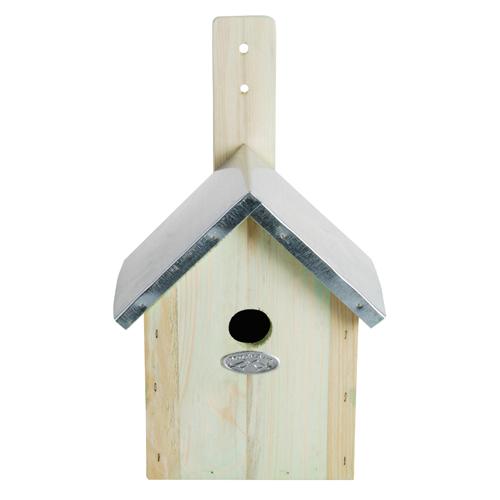 Nichoir maisonnette à oiseaux en bois de pin et zi