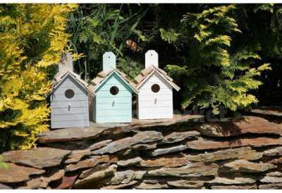 Nichoir à oiseaux coloré bois