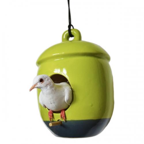 Nichoir à oiseaux en céramique Vert