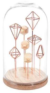 Cloche déco en verre H 21 cm GRAPHIQUE