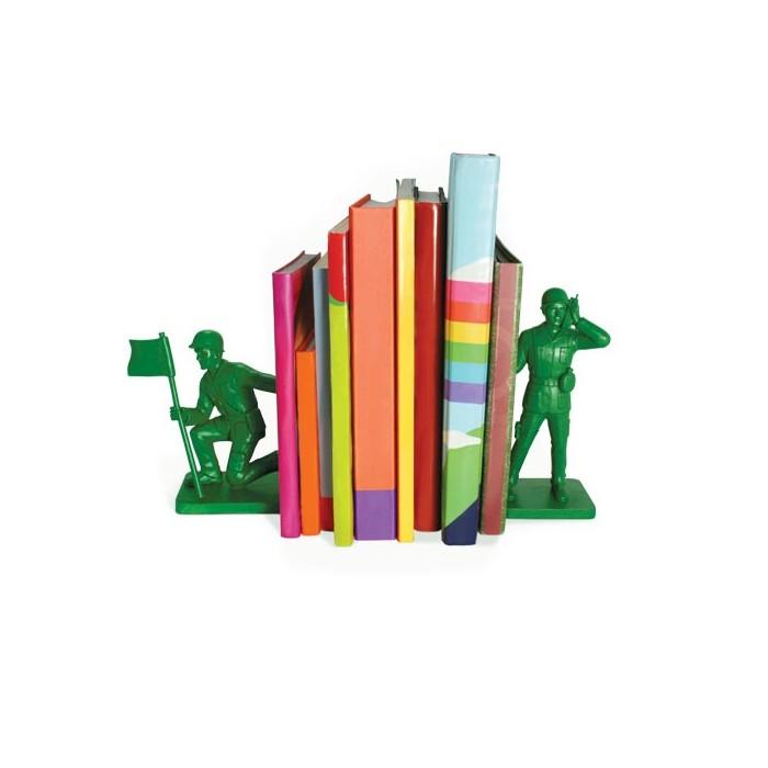 Serre livres petits soldats en résine Serre livres petits soldats