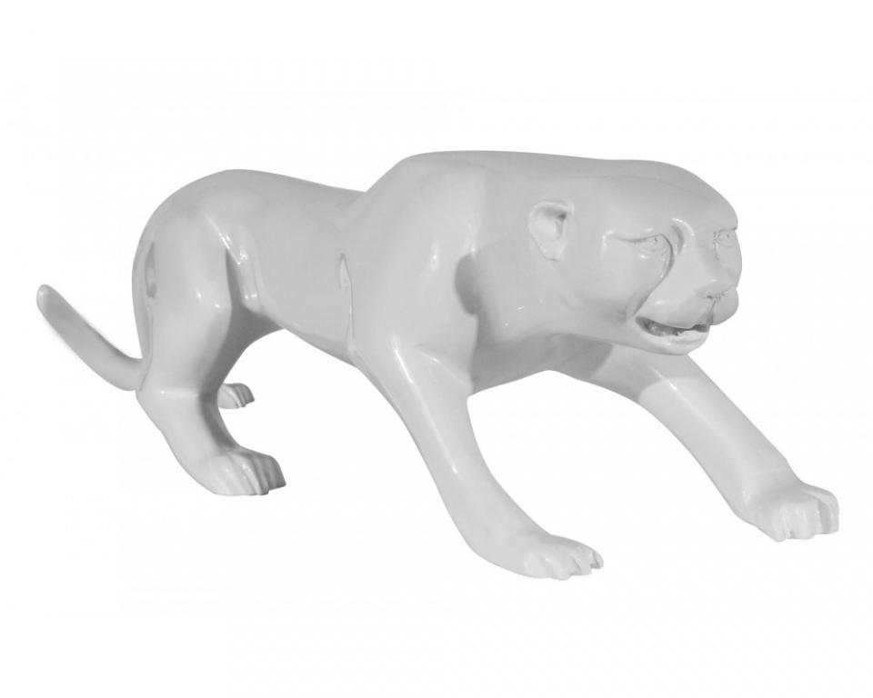 Statue design panthère blanche small