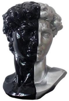 Statue design gris et noir buste César - Caesar