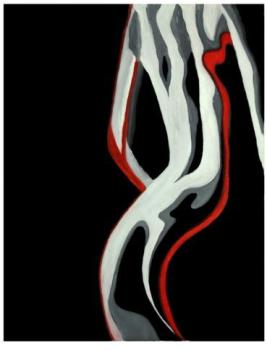 Tableau peinture design femme 60x90 cm - Nina Tableau peinture design femme