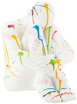 Statue design multicolore femme penseur - Angel