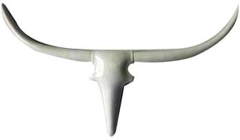 Statue design blanche zébu animal - Zebu