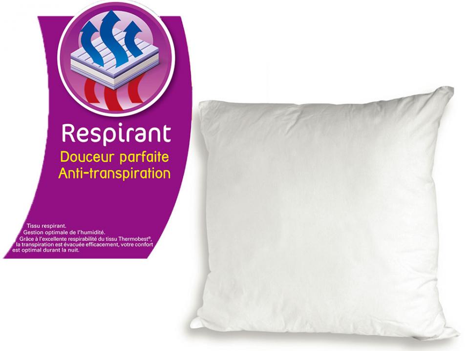 Oreiller bleu calin respirant anti transpiration 6