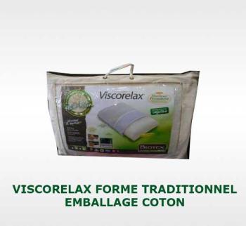 Oreiller Biotex Viscorelax bag coton Memoire de Fo