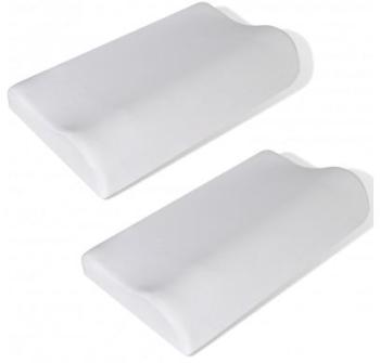 VidaXL Set de 2 oreillers ergonomiques en mousse à