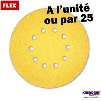 Abrasif SUNFLEX rond jaune 225 mm grain 220 FLEX Abrasif SUNFLEX rond jaune