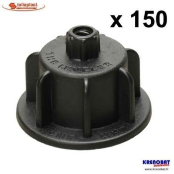 Tête rotative réutilisable pour croisillon autonivelant Tête rotative réutilisable