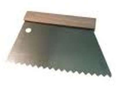 Peigne à colle denture carré largeur 200 mm espace Peigne à colle denture carré