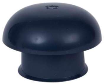 Chapeau de ventilation O100 ardoise moustiquaire -