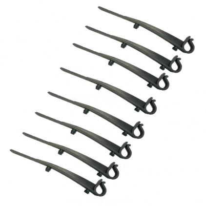 Lot de 8 crochets fixation grillage chéneau