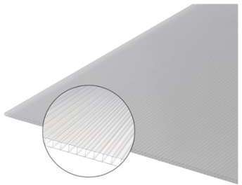 Plaque polycarbonate alvéolaire 6mm - Coloris - Translucide Plaque polycarbonate alvéolaire