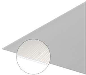 Plaque polycarbonate alvéolaire 4mm - Coloris - Translucide Plaque polycarbonate alvéolaire
