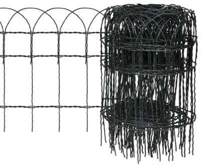 VidaXL Bordure de jardin extensible 25 x 0,4 m